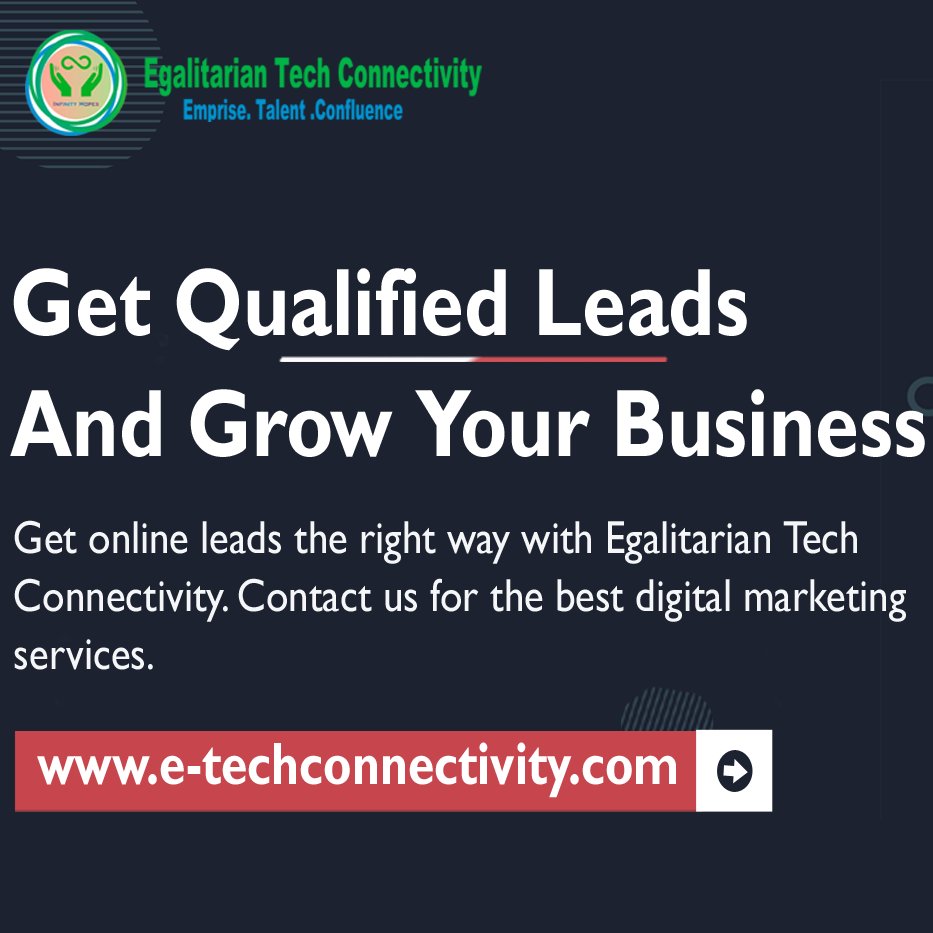 EgalitarianTech's tweet photo. Get Qualified Leads And Grow Your Business!

Get online leads the right way with Egalitarian Tech
Connectivity. Contact us for the best digital marketing
services.

Check Out Services @ https://t.co/PoRCJmC9GQ

#webtraffic #seoservices #digitalmarketingservices #organictraffic https://t.co/6mZu5VBvaV