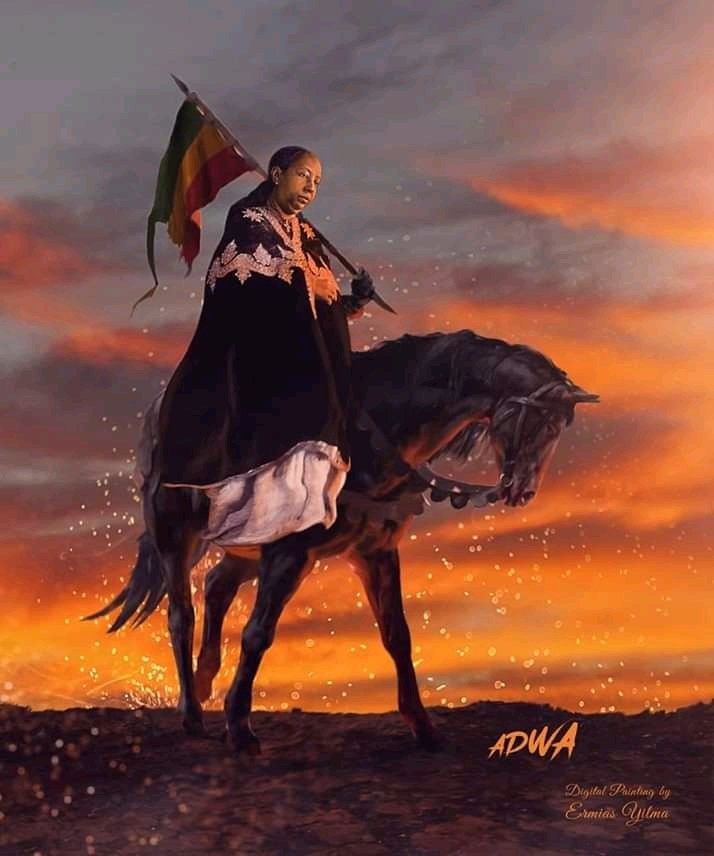 'ከፊት ሆና መራችው ንግስቱ '
እቴጌ ጣይቱ 
#Adwa #tayitu #blackvictory