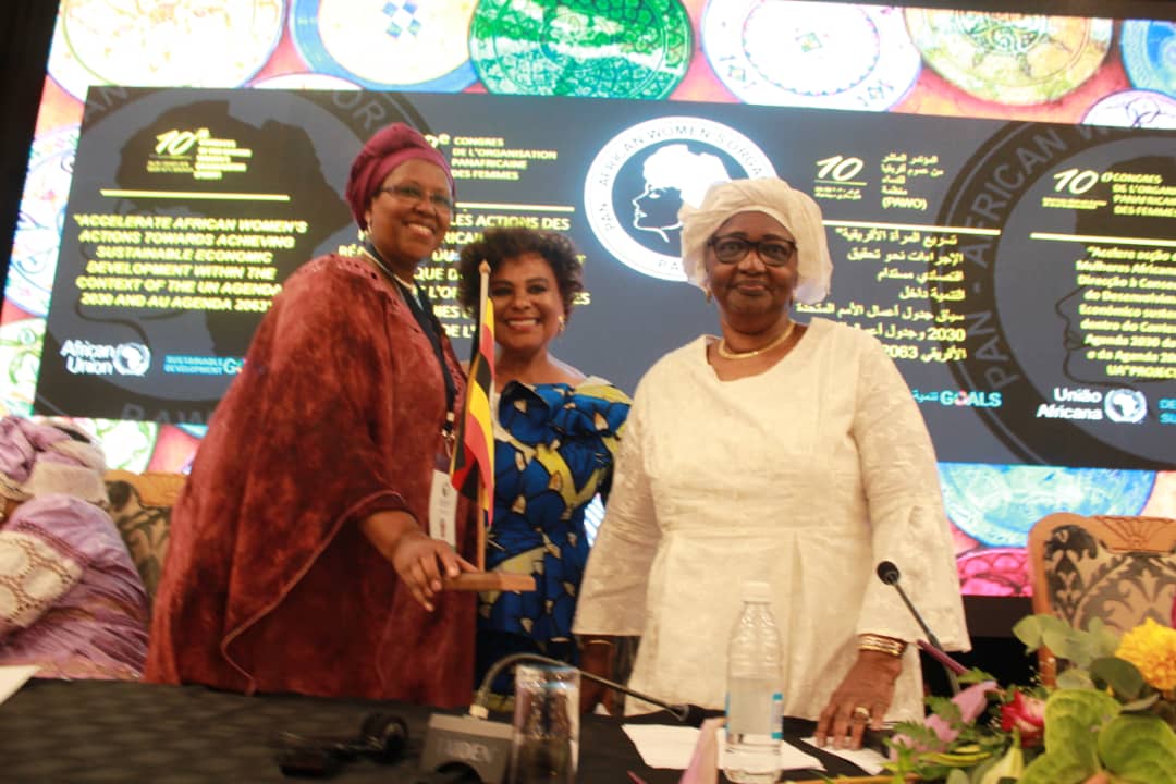 Uganda's Grace Kabayo unanimously elected Secretary General of the Pan African Women's Organisation, @Pawowomen, at the 10th Congress held in Namibia. @ubctvuganda