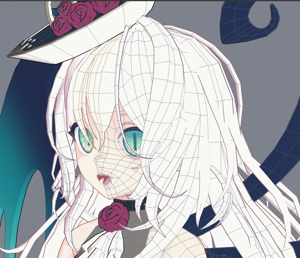 私は髪の毛というモデリングする上で厄介なものはxismoのヘアーノードで植毛 芯 夢苺aliceのイラスト