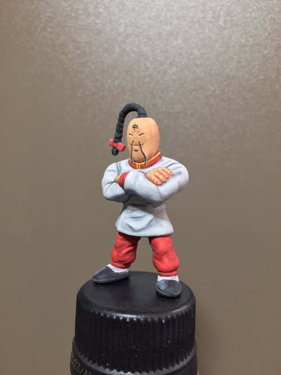 ラーメンマン 完成。額の中の文字と髭は造形より細く描く事でラーメン