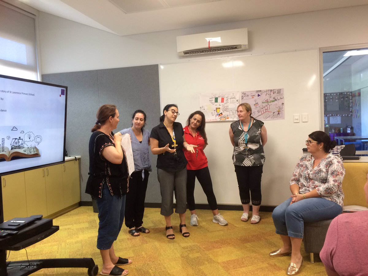 BeckinghamLynne's tweet photo. AIEM at St.Lawrences today.  Started with a great in story session. #AboriginalEducationTeam https://t.co/uE116nCrVy