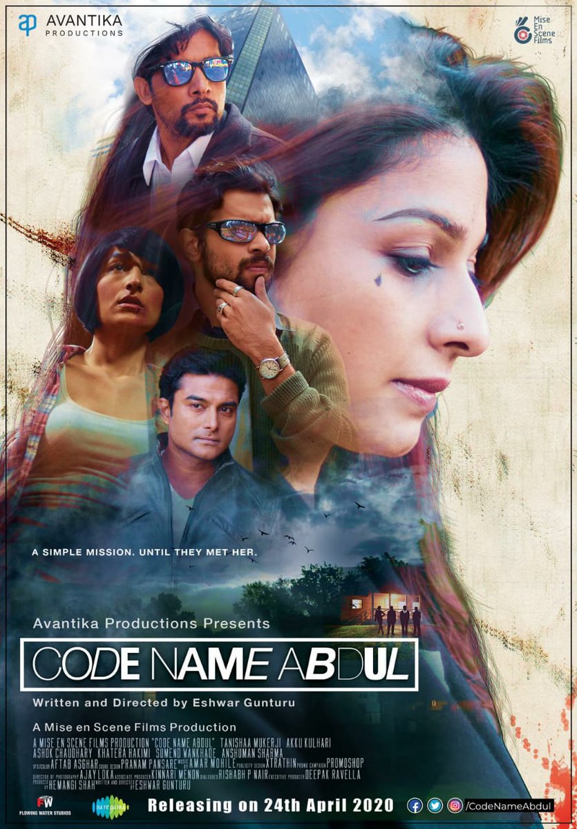 FILMISTAN5's tweet photo. First look poster of #CodeNameAbdul. 

Releasing on 24th April 2020 

@TanishaaMukerji @EshwarGunturu @ashokftii @sumendw @Likhnewaala @aftab_asghar @Ajayloka @rohin_k @DeepakRavella @saregamaglobal @CodeNameAbdul https://t.co/YQxSdaDah7
