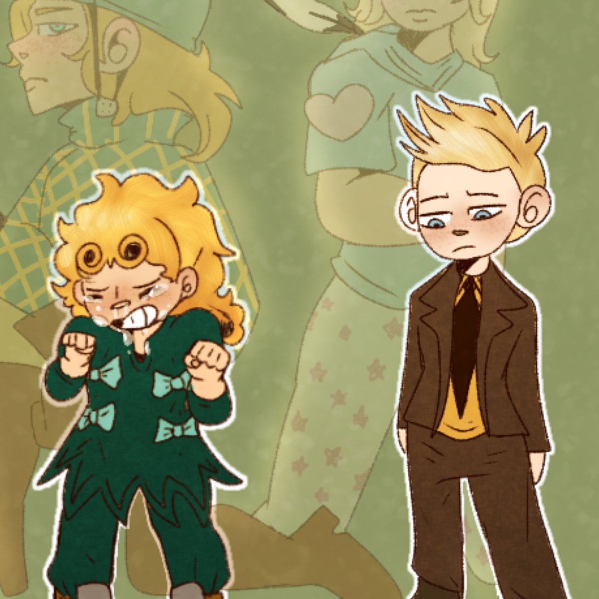 Joshufangirl's tweet photo. Steel ball run characters as children, cause they are so cute.

#jojosbizarreadventure #jojo #JJBA #jojopart7 #steelballrun #diegobrando #dio #diothedinosaur #hotpants #gyro #gyrozeppeli #iuliuscaesarzeppeli #johnny #johnnyjoestar #jonathanjoestar https://t.co/FF3oirxUXW