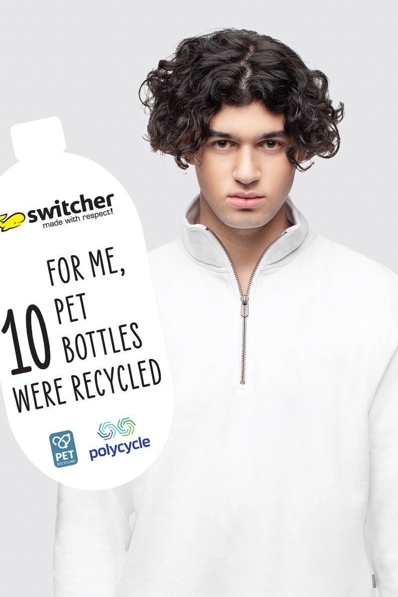 Switcher_Whale's tweet photo. With our new Switcher products you also contribute to plastic waste reduction in India: Over 5.5 millions PET bottles that have been collected every day are processed into polyester fibers. #Switcher #madewithrespect #polycycle #upcycle #petrecycling #sustainablefashion https://t.co/ZmcscX7ftR