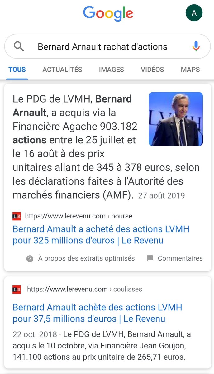 Même Bernard Arnault rachète les propres actions de son groupe. Pourquoi s'en priverait-il si l'argent "gratuit" coule à flots pour lui ?Il emprunte gratuitement des centaines de millions, rachète ses propres actions, fait monter le cours en bourse, devient encore plus riche...