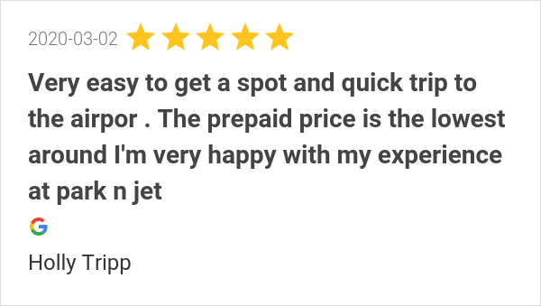 ParknJetSLC's tweet photo. New 5.0-star Review: "Very easy to get a spot and quick trip to the airpor . The prepaid price is the lowest... https://t.co/kVpeZ8dlqc