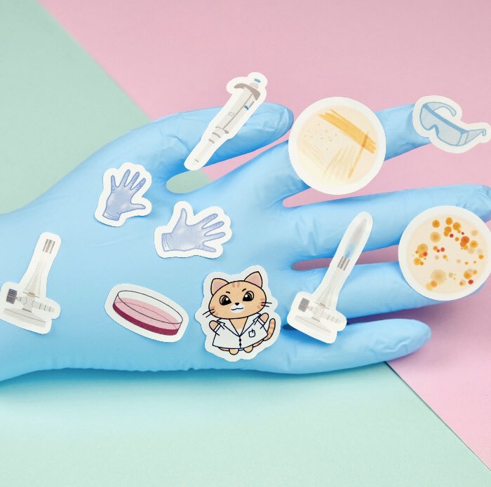 WedelCarolin's tweet photo. Now, you can follow my science stickers shop @sci_llustration on instagram, as well 🥳 https://t.co/dbCwxyRWz8