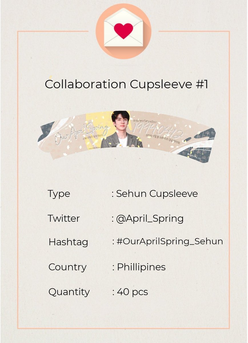 4MYAeris's tweet photo. Finished
Just to inform that the following Sehun cupsleeve has reached its max quantity. 🙏😊. We appreciate it if those who haven't fill the form don't tick these sleeve anymore. Sorry for the inconvenience, thanks for all the support ❤️. #BackToBasicWithEXO #3291DaysWithSehun https://t.co/VEXWk3NoMW