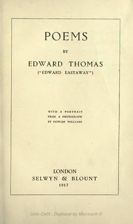 EdwardThomasFS's tweet photo. ‘And most I like the winter nests deep-hid
That leaves and berries fell into :
Once a dormouse dined there on hazel-nuts,
And grass and goose-grass seeds found soil and grew. ‘

Happy Birthday, Edward Thomas, born March 3rd 1878. https://t.co/VLUTz9YgSr