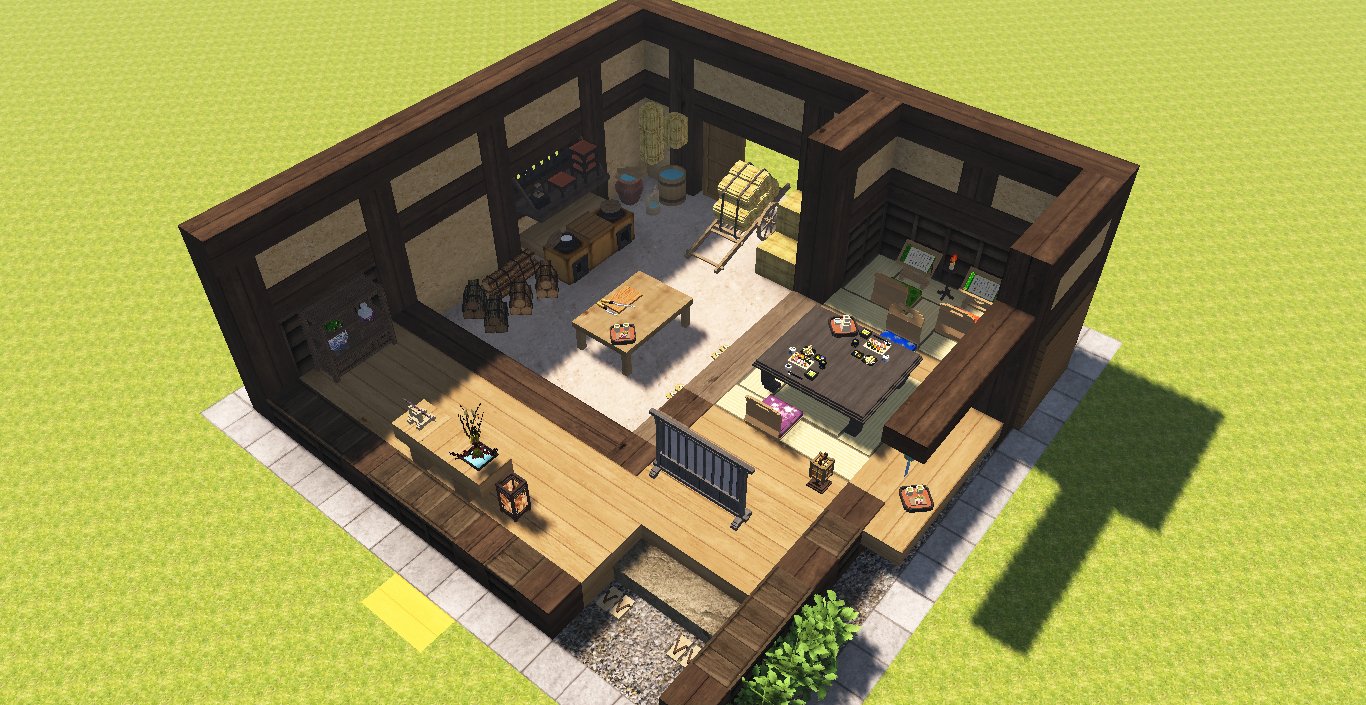 たくみ ダクファン合作中 No Twitter 16 16 内装 Tachibana Tex 3d 内装作りました Minecraft 和風建築 T Co Avittnnutw Twitter