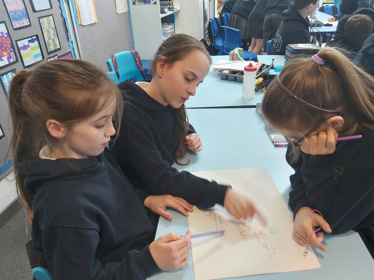 FoxCovertPS's tweet image. #p7fcps watched a video about life in the trenches and medicine available to soldiers.  We checked our listening and understanding by having &apos;graffiti walls&apos; full of information.  Well done P7!