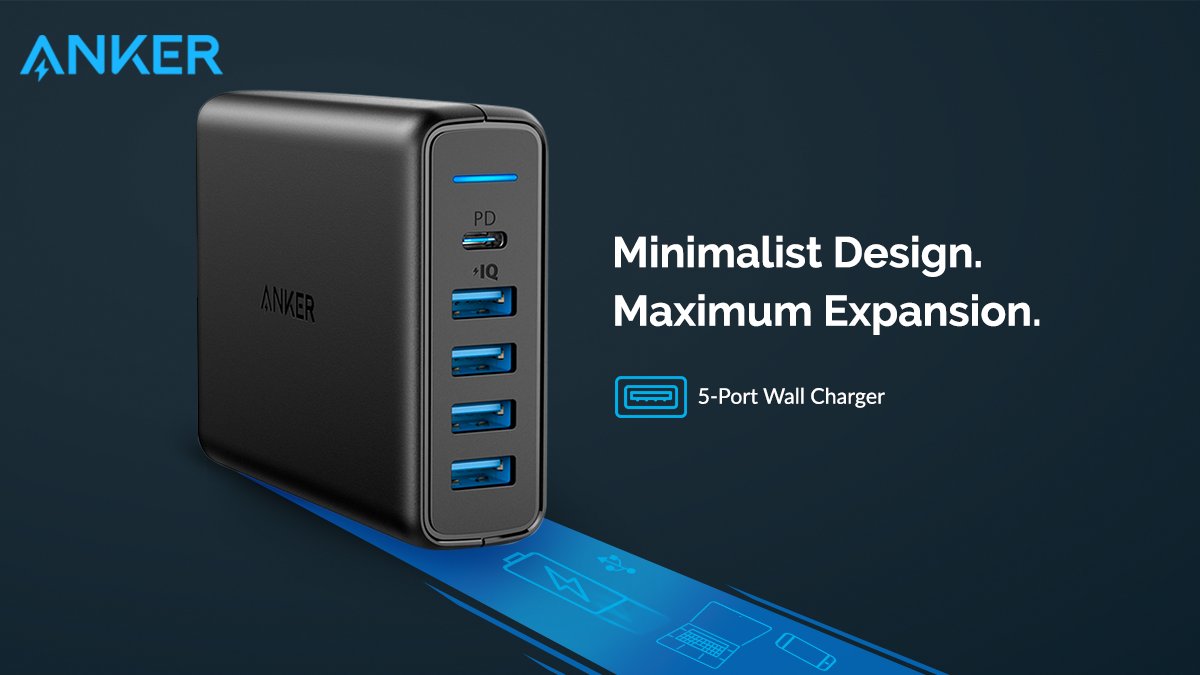 IndiaAnker's tweet photo. Minimalist design and Maximum expansion, #Anker #PowerPortSpeedPD5 comes with Power IQ Smart Technology, that allows 5 Gadgets to be charged at one go.
#AnkerIndia #AnkerInnovation #PowerPort #Charging #Easytouse #ChargeGadgets #SuperCharging #Portable #TravelFriendly https://t.co/W93XdnjNyU