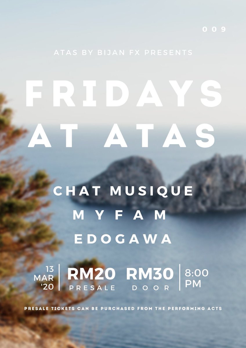 edogawamy's tweet photo. 13 MAC INI!!! Jemput semua kami berpanggung disini bersama mereka di @atasbybijanfx !!! #edogawaband #edogawafantasi #chatmusique #myfamband https://t.co/SAqXJIC2sW