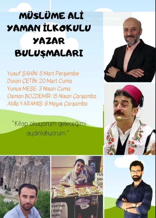 MuslumeAli's tweet photo. Okulumuzda okur - yazar buluşmaları başlıyor. https://t.co/IcgsT2eaWi
