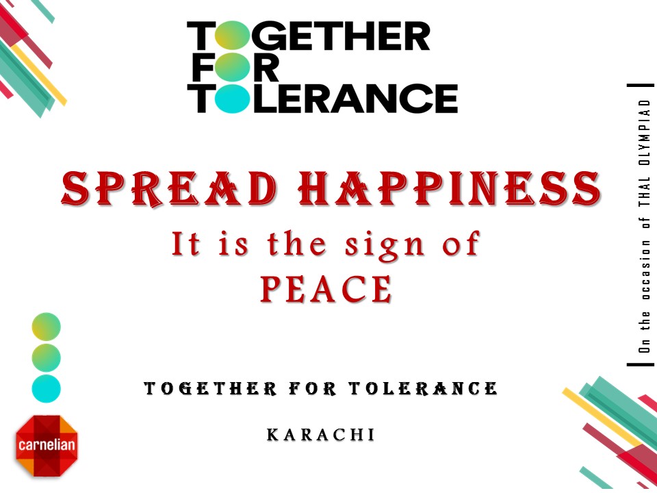 TFTolerance's tweet image. TFT Team Karachi spent a day with kids from different schools in Thal Olympiad and played different games with them just to spread happiness because Happiness is also a sign of Peace.

#HumaraAzm
#Srengthening_Student_Bodies
#TogetherForTolerance
#TeamKarachi