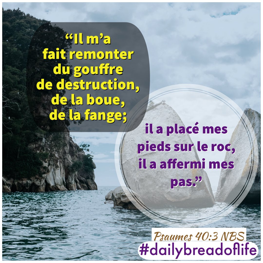 dailybreadvlife's tweet photo. “He drew me up from the pit of #destruction, out of the miry bog, and set my #feet upon a #rock, making my #steps #secure.”
Psalms 40:2
#mademystepssecure #outofthepit #nomoredestruction #resurrection #life #revivedlife #hemademewhole #setontherock #soulsecured #dailybreadoflife https://t.co/4PwVlE7Nbm