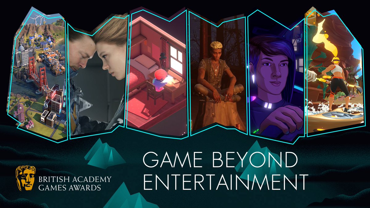 BAFTAGames's tweet image. The life-changing nominees in our Game Beyond Entertainment 🏆🎮 category are:

🎮 Civilization VI: Gathering Storm
🎮 Death Stranding
🎮 Kind Words [lo fi chill beats to write to]
🎮 Life Is Strange 2 (Episodes 2-5)
🎮 Neo Cab
🎮 Ring Fit Adventure
#BAFTAGames
