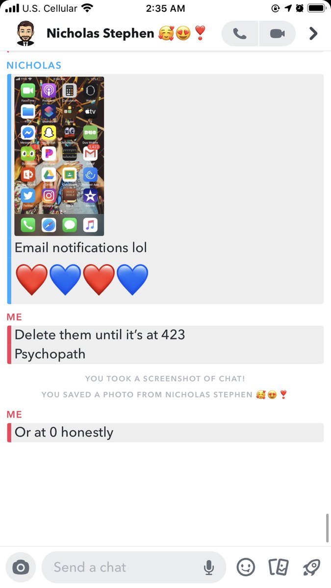 shaw_nahhh23's tweet photo. Nick was trying to be all cute showing me that his emails are at 3,423 (we started talking in March &amp; our anniversary is April 23) but I’m convinced I’m dating a crazy person. #deleteyouremails https://t.co/GB2eKOjLND