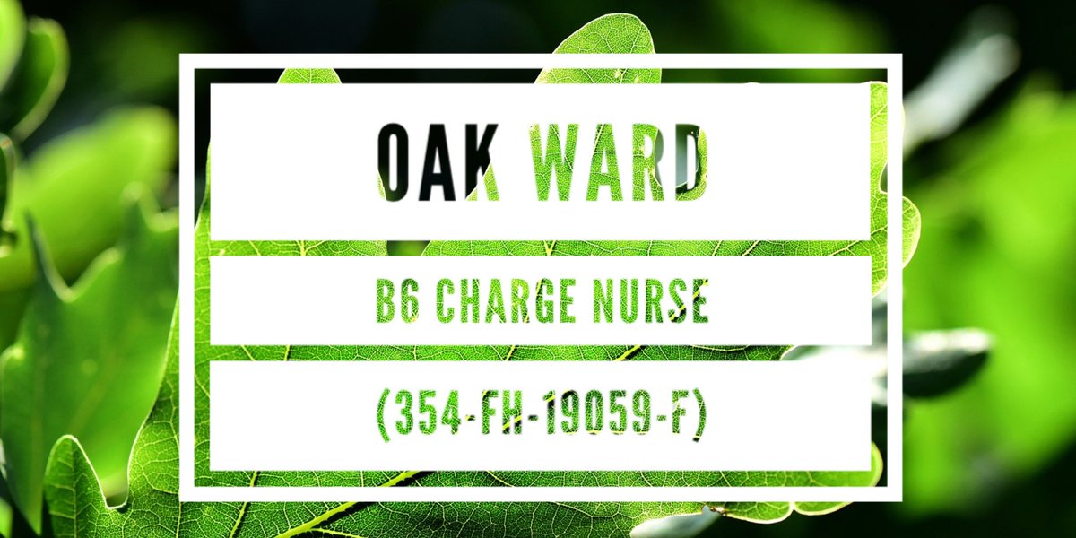 Oak Ward, our admissions unit, is looking for a charge nurse. Are you interested in working with men who may be at the very begining of their journeys to recovery. If you nurse with compassion and commitment, click here: jobs.nhs.uk/xi/vacancy/?va…