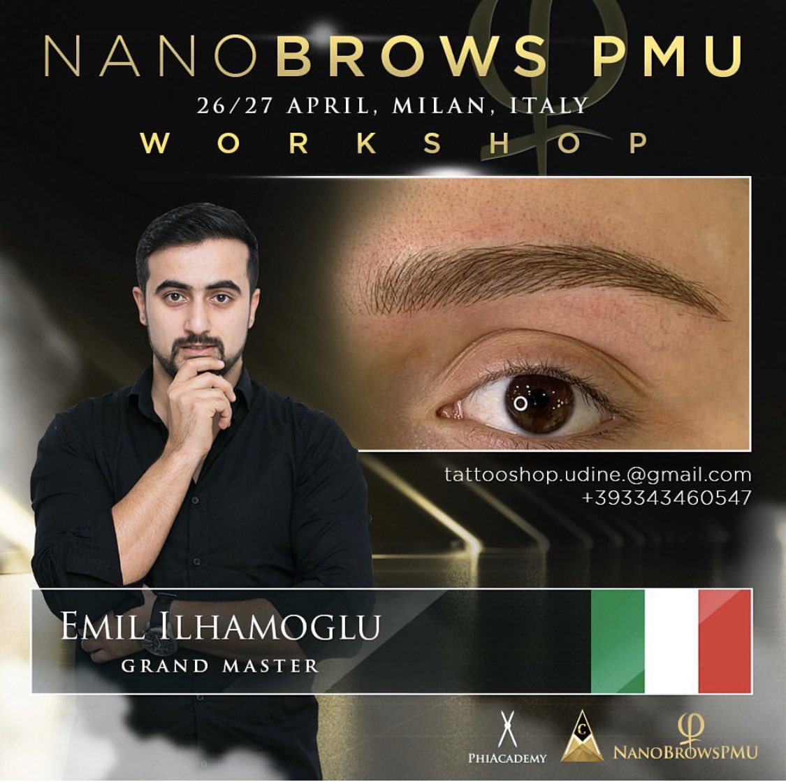 EmilIlhamoglu's tweet photo. NanoBrowsPMU training will be in Italy. 
#nanobrows #phibrows #italy #milan #Training #makeup #phiacademy https://t.co/DquAqCBD63