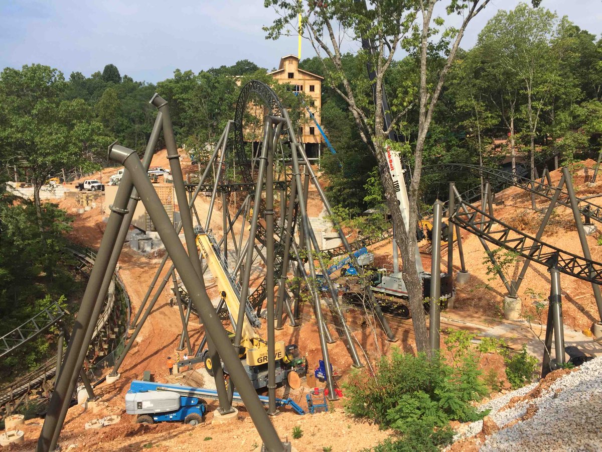 srideservices's tweet photo. Installation of Time Traveler in Silver Dollar City, USA. 🕰

We installed this Steel Spinning Roller Coaster by Mack Rides in 2017 and it was opened for public in March 2018.

Upon opening, Time Traveler became the fastest and tallest complete circuit spinning roller coaster. https://t.co/sxgnkXVOV6