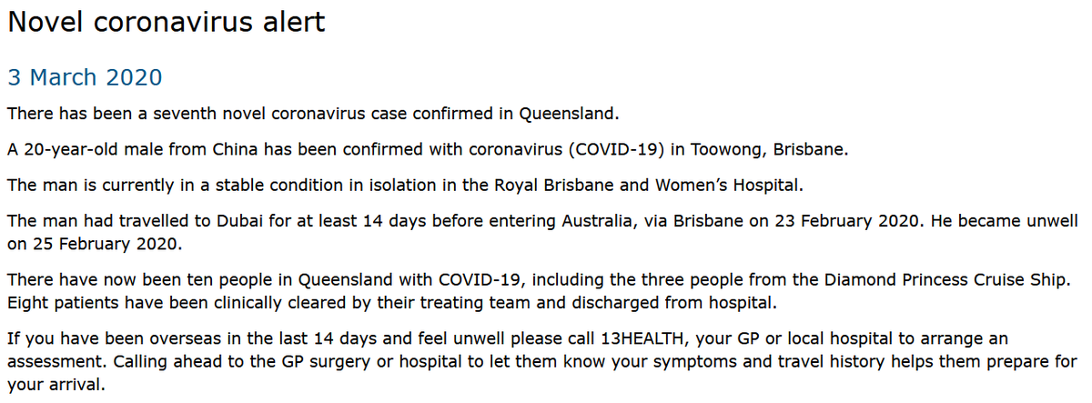 M_C_Rice's tweet photo. #stayatHOME #usethePHONE for #coronavirus / #COVID19 advice. @qldhealthnews recommends testing for ALL returned travellers with ANY symptoms or fever >37.4 https://t.co/qVhFGfTKb3