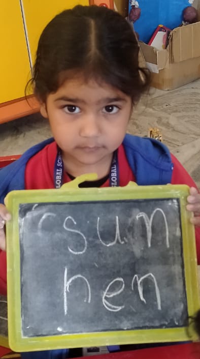 SujataPurkayas3's tweet photo. For many children practicing the ability to recognize sounds in words can make a big difference in how fast they learn to read.#blendingofsounds #threeletterwords #languageskills #readingwritingskills #rgsnoida #thebestschoolinNoida @supritichauhan https://t.co/oQtJ2yiU9f