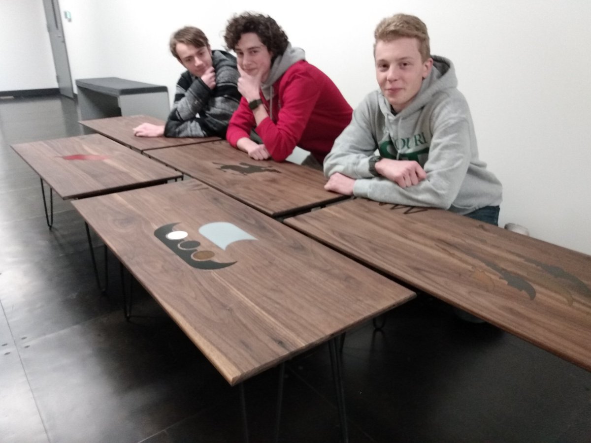 Brogan McKenzie, Charlie Siegel, and Bradley Schluben helped complete an Eagle Scout project with Jonas Rowland. Their work can be seen in the hallway of the CAA.
