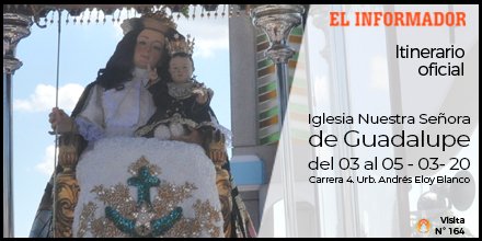 ElInformadorVE's tweet photo. #3Mar Itinerario | La imagen de la Divina Pastora será llevada a la iglesia Nuestra Señora de Guadalupe https://t.co/xXkW9CD4GV #ElInformadorVenezuela #ElInformadorVe #Venezuela #Lara #Barquisimeto #DivinaPastora #DP2020 #AmorMariano #ElInformadorEnLaRuta #Visita164 #DRG https://t.co/HOpQwoCQZB