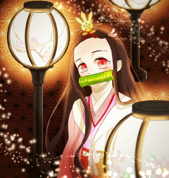 ゆっけ太郎⚡️さんがTwitterに投稿した竈門禰豆子(鬼滅の刃)のイラスト。