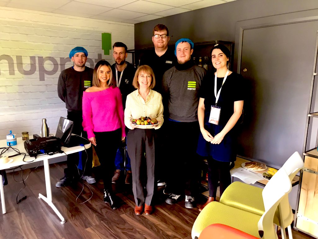 shannon_222's tweet photo. Nutrition information session and healthy snacks cooking demonstration for staff @NuPrintTech. #responsiblebusiness   Didn’t have to break lent for these snacks 🤩 @bitcni https://t.co/g5uhILSYDm