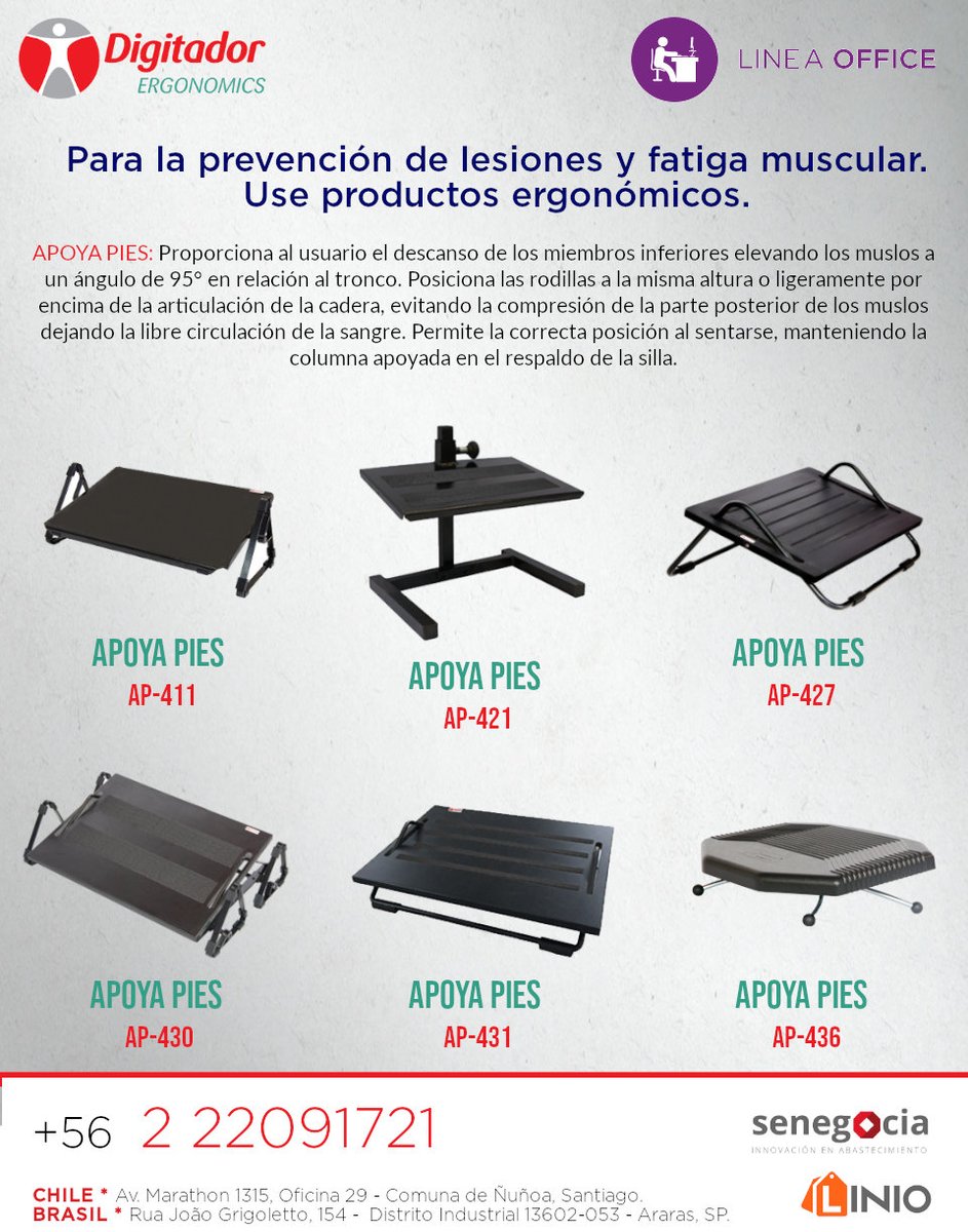 DigitadorLtda's tweet photo. Conozca nuestros APOYA PIES, productos ergonómicos que proporcionan al usuario el descanso de los miembros inferiores. Visite nuestro sitio web https://t.co/SEisgPeq4w y conoce la mas amplia gama de productos ergonómicos!. #DigitadorErgonomics #ApoyaPies #Ergonomia #CalidadDeVida https://t.co/tORSkK4aH9