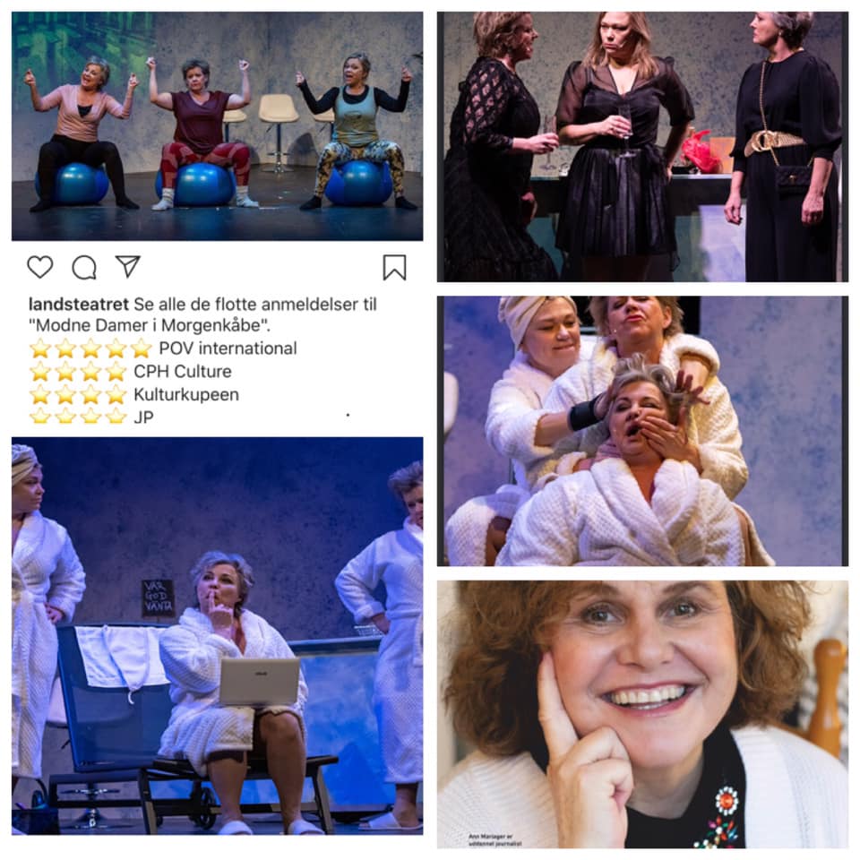 Min forestilling, Modne damer i morgenkåbe, er blevet smukt modtaget, og vi er glade. Frottebanden turnerer i DK til 24/3. Bremen Teater i Kbh, 25-28/3. Tjek landsteatret.dk/modne-damer-i-…