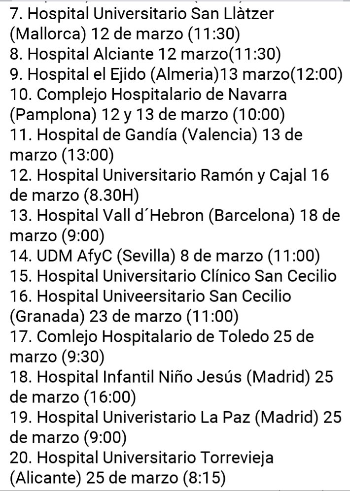 eiryopenfermera's tweet photo. JORNADAS PARA RESIDENTES
#EIR2020.

He hecho una lista con 28 Hospitales /Unidades Docentes  donde poder asistir previa elección de plaza.
Gracias por vuestra colaboración🤗. 
Hay muchos residentes mayores encantados de recibir con los brazos abiertos a sus nuevos co-R 🤗 https://t.co/A5VhNrITdM