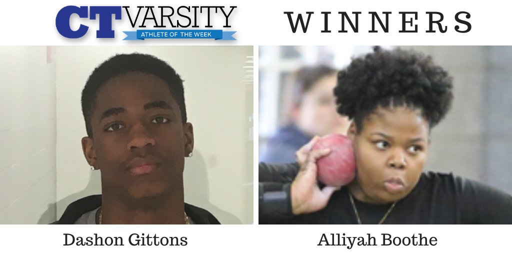 CTVarsity's tweet photo. .@WeaverBBall's Dashon Gittons and @BHSWarhawks' Alliyah Boothe are the CT Varsity Athletes of the Week.

Congrats, Dashon and Alliyah! https://t.co/BlAFXngwRT https://t.co/FYrK4GV4TG