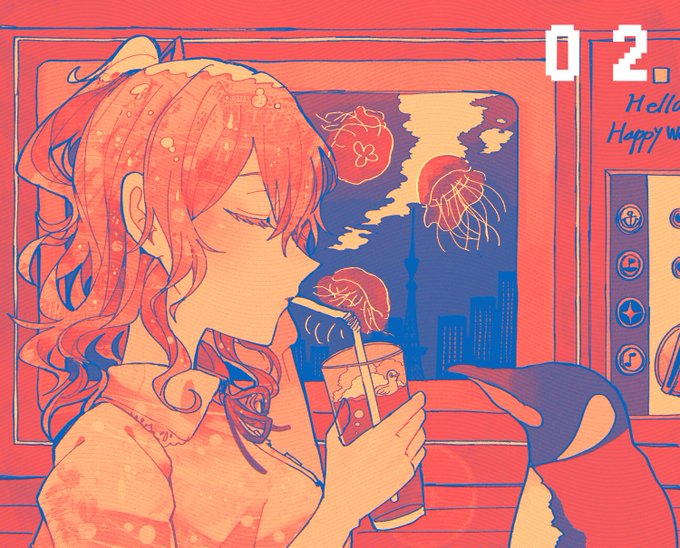 「drinking straw in mouth」 illustration images(Latest｜RT&Fav:50)｜6pages