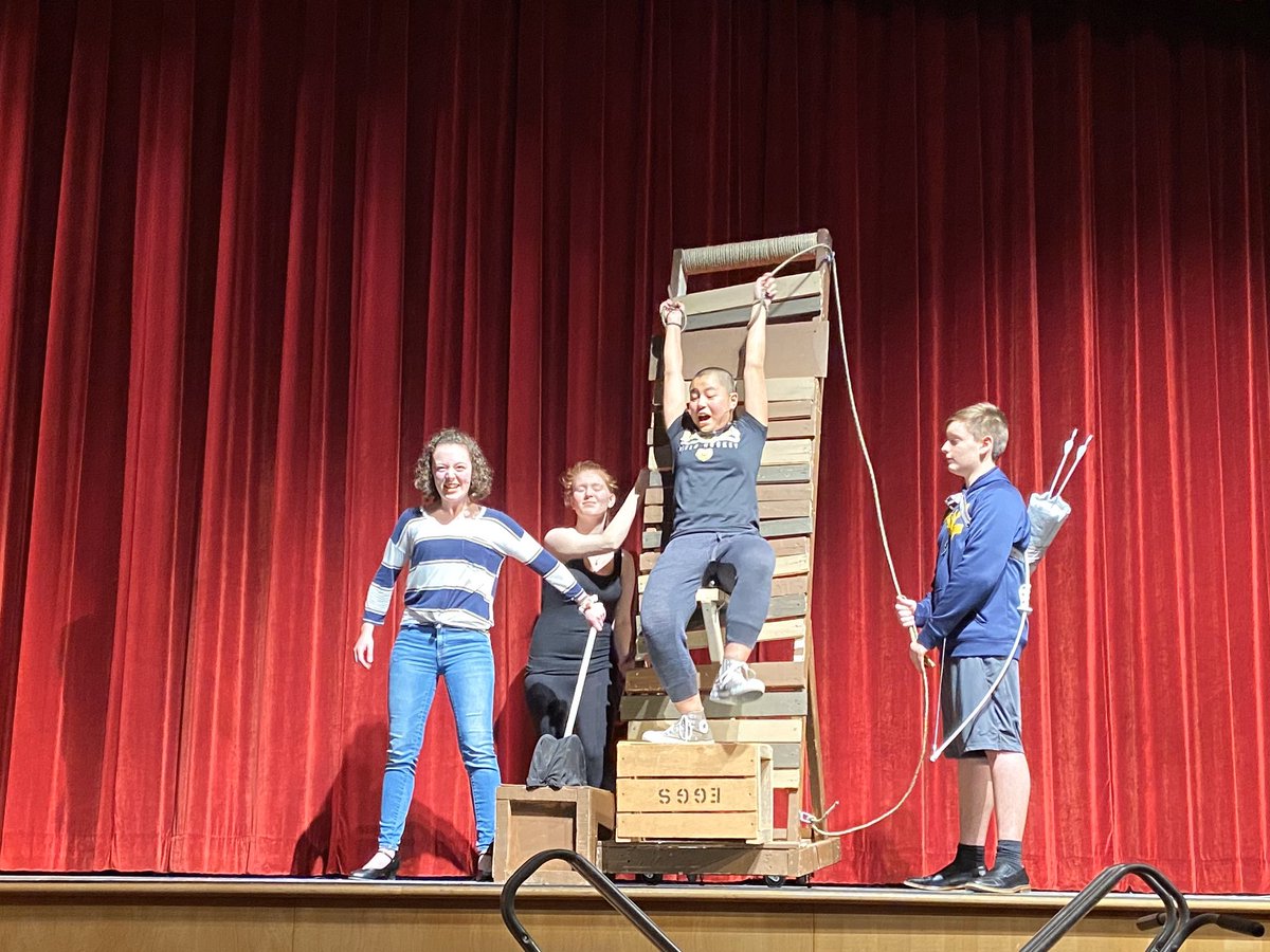 HaHSTheatre's tweet photo. “She’s being pulled in a new direction...” No Pugsleys were harmed in the staging of this song. @hcpss_hahs get tickets now at https://t.co/koOyD7fg9l https://t.co/ICRlZtxlJX