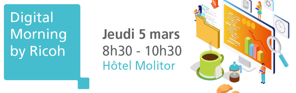 ChanPerco's tweet photo. Pour en savoir plus : @ricohfrance  organise un petit-déj sur « Les nouveaux environnements de travail : vers une transformation culturelle de l’entreprise » ce jeudi de 8H30 à 10H30. #corporate #beconnect

Inscription sur ce lien : https://t.co/cHVDlo5tw0 https://t.co/nbTKsYi6Ce