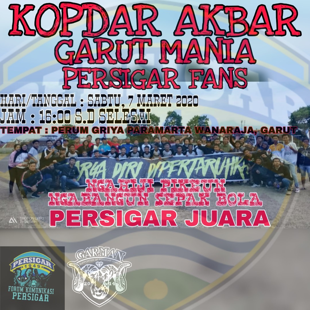garman_official's tweet photo. Mari diskusi dan duduk bersama bagaimana caranya menyambut liga taun sekarang dan bagaimana @persigar_id kedepannya tetap kita kawal! 

Note : venue kemungkinan pindah ke warnet karangpawitan dekat smk 4 garut 🙏 https://t.co/9OYNAZMXtb