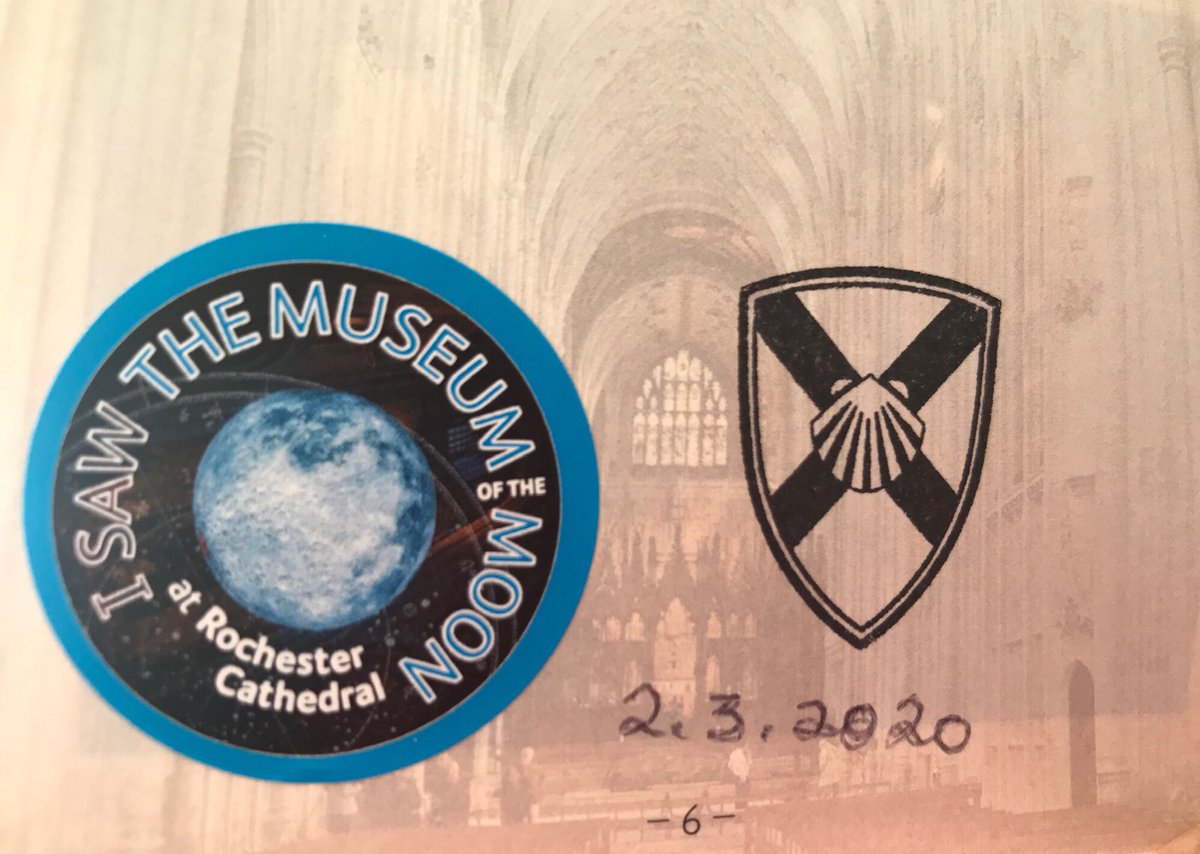 It was good to have a chat last evening with Rev Sue Brewer @RochesterCathed - Thanks for the sticker for my Pilgrim Passport! #museumofthemoon #YearOfCathedrals #YearOfPilgrimage