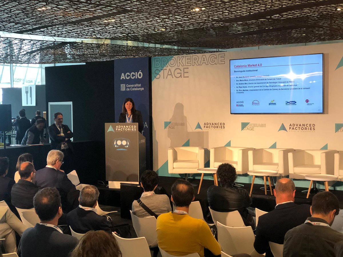 FomentUP's tweet photo. Avui presentem el suport de @FomentTreball al #proACCIO40. Una sessió on s'ha exposat:
➡️ Resultats Cupons Industria 4.0 2019
➡️ Catalunya Industry Suppliers
➡️ La robotica a Catalunya
#AF2020 https://t.co/nSSlcl3kXT