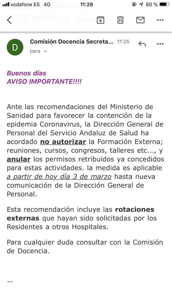 bejaserna's tweet photo. El SAS deniega permisos de formacion y rotaciones externas por el coronavirus #CoronavirusARV https://t.co/JPmnfD0eNj