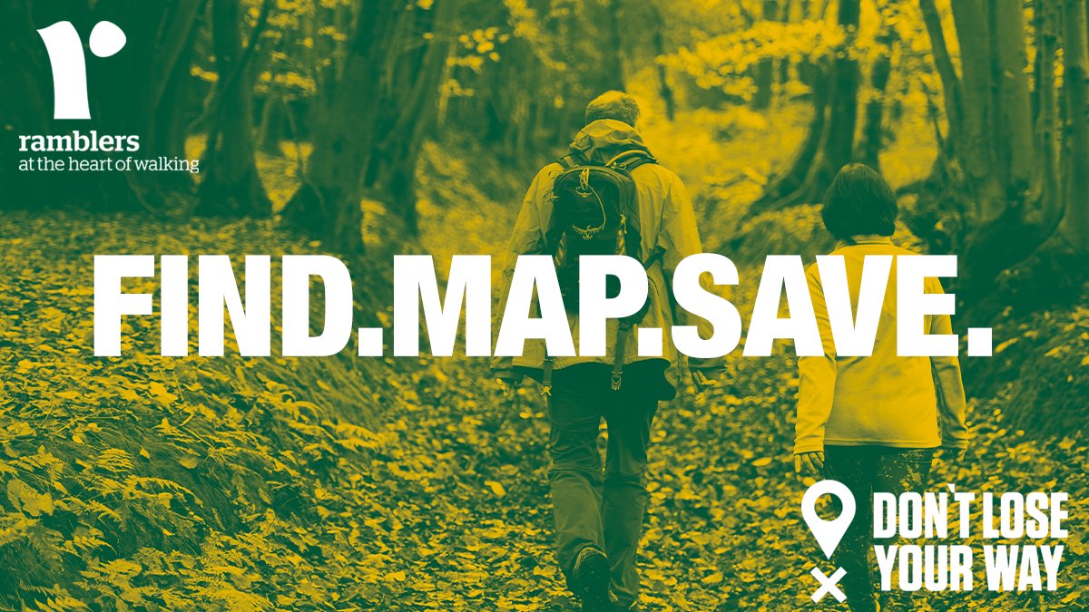 Did you know an estimated 10,000 miles of rights of way could be lost forever? We’re joining the search to map generations of paths with @RamblersGB. Time is running out to add them to the definitive map. Find, map and save our lost paths: ramblers.org.uk/dontloseyourway #DontLoseYourWay
