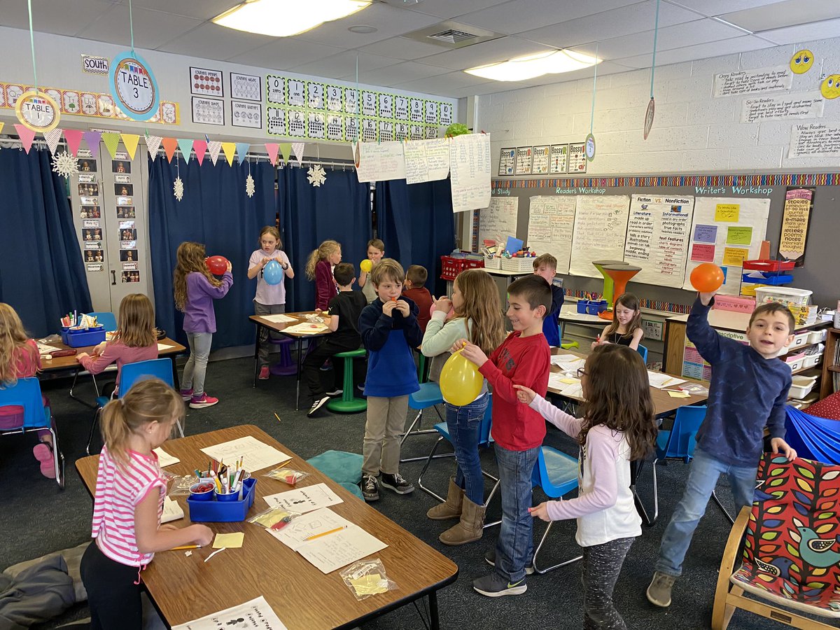 LablancC's tweet image. Started our first Air and Weather exploration Friday. Who knew air could be so loud?😂@WalledLkSchools @DublinWL