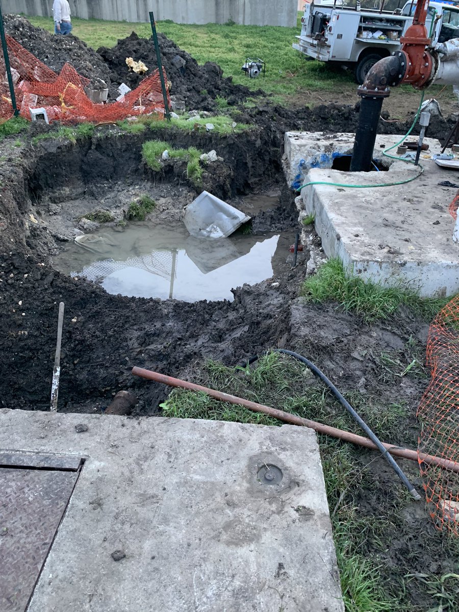 As the sun rises, NEISD Plumbers are hard at work repairing a broken water line at Castle Hills ES. 
Could quality for the “Dirty Jobs” TV Show.