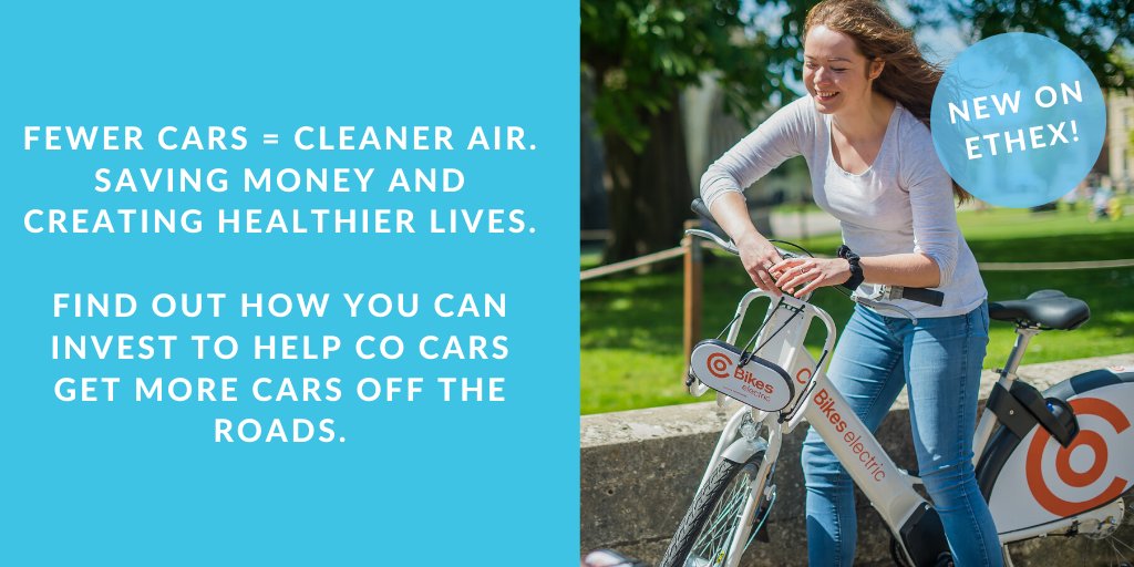 Invest in us with @ethexuk to help reduce congestion &amp; pollution with our shared cars &amp; bikes. Minimum investment is just £250 targeting returns of 5%. Capital at risk. Find out more &amp; apply today bit.ly/38H8MuQ <a href="/Chamber_Devon/">Devon Chamber of Commerce</a> <a href="/exeterchamber/">Exeter Chamber</a> <a href="/tweetinexeter/">InExeter</a> <a href="/salisburybid/">Salisbury BID</a>