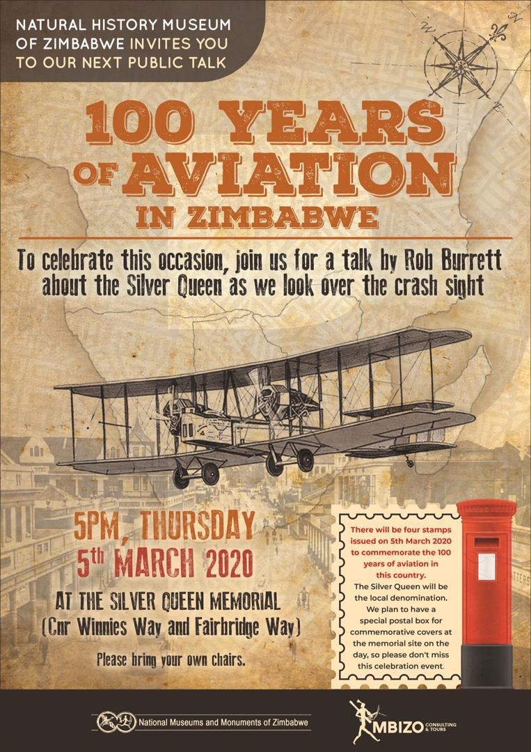 Be part of the exciting programme to celebrate 100 years of Aviation in Zimbabwe on Thursday, 5 March 2020.