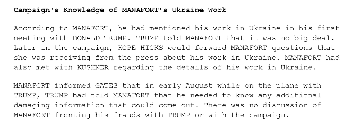 As to Donald Trump's knowledge of *all* these Russian connections, just one anecdote suffices.Manafort said he worked for Putin. Trump said, "cool!"