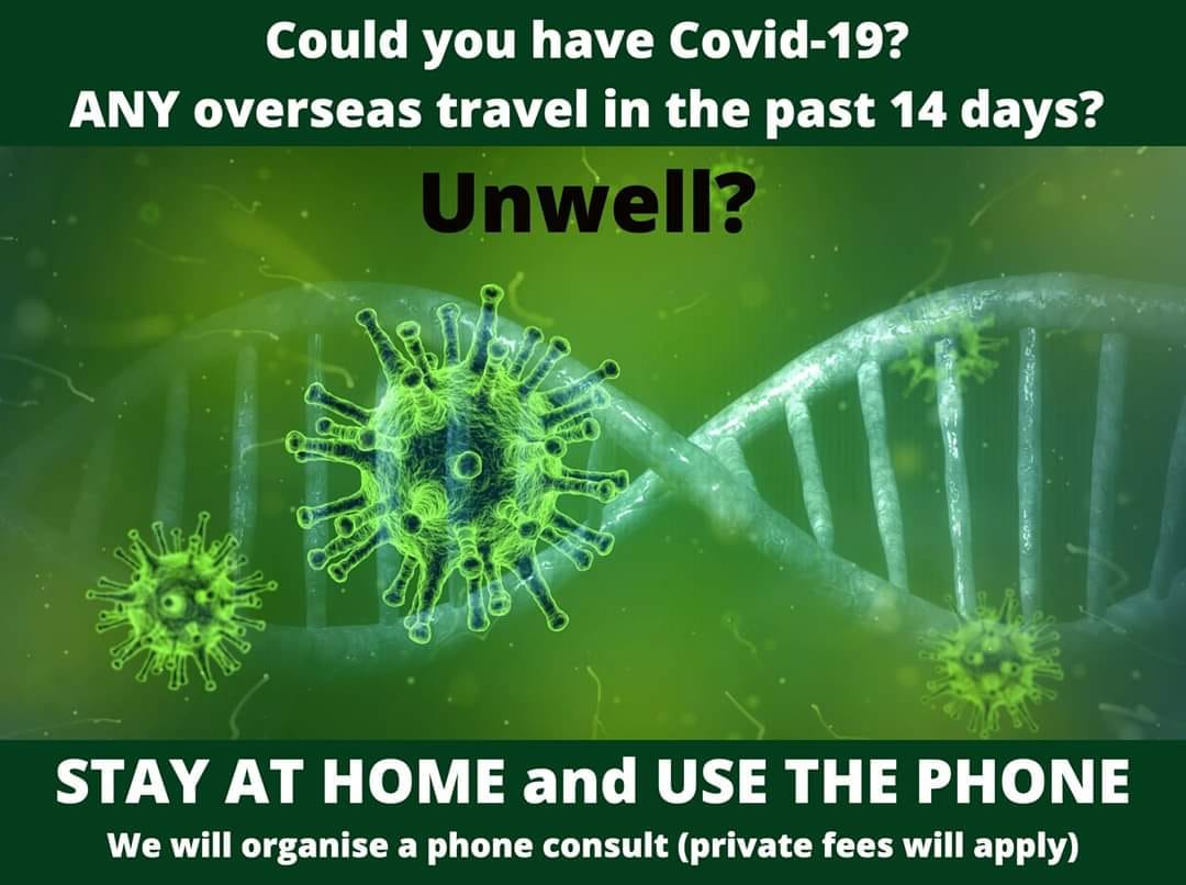 M_C_Rice's tweet photo. #stayatHOME #usethePHONE for #coronavirus / #COVID19 advice. @qldhealthnews recommends testing for ALL returned travellers with ANY symptoms or fever >37.4 https://t.co/qVhFGfTKb3